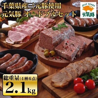 【お歳暮ギフト】元気豚オードブルセット(4種6点 総重量2.1kg)