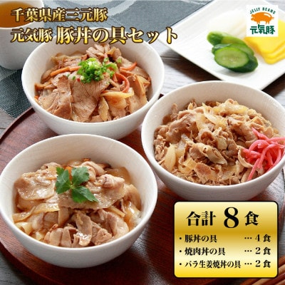 元気豚　豚丼の具セット(3種8食入)