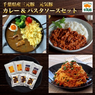 【ギフト】元気豚　カレー&パスタソースセット