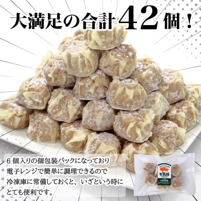 【毎月定期便】元気豚 大粒肉焼売セット 42個セット(計2.1kg)全9回