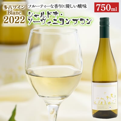 多古ワイン 2022 Blanc(ブラン)シャルドネ・ソーヴィニョンブラン【白ワイン】750ml