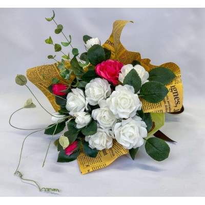 【まゆ玉から生まれる花　まゆ花(別名:シルクフラワー)】まゆ花ギフト　記念日のブーケ 1004002