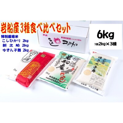 【令和5年産米】岩船米食べ比べセット6kg A4171