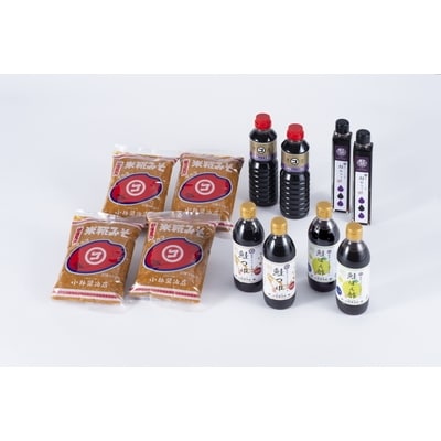 蔵元直送!一年熟成の特製味噌&醤油豪華5種12品セット B4086