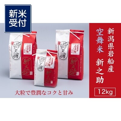 【令和6年産米】空舞米　岩船産 新之助精米12kg NB4089