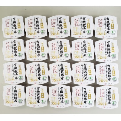 【毎月定期便】有機栽培米コシヒカリのパックごはん(150g×20個) 全9回