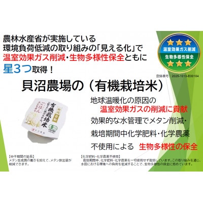 【毎月定期便】【有機栽培米】新潟県岩船産コシヒカリのパックごはん(150g×20個)　全12回