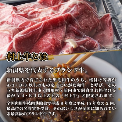 【訳あり】村上牛 赤身切り落とし 300g A4232