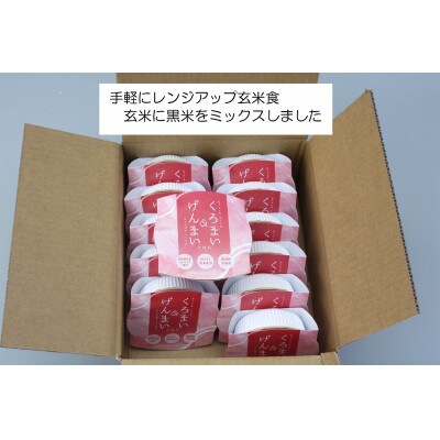 【毎月定期便】【お手軽玄米】くろまい&げんまい　パックご飯　150g×12個入り全12回