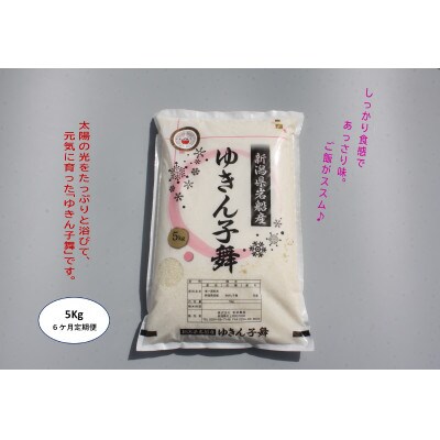 【毎月定期便】【6ヶ月】ゆきん子舞(白米) 5kg全6回
