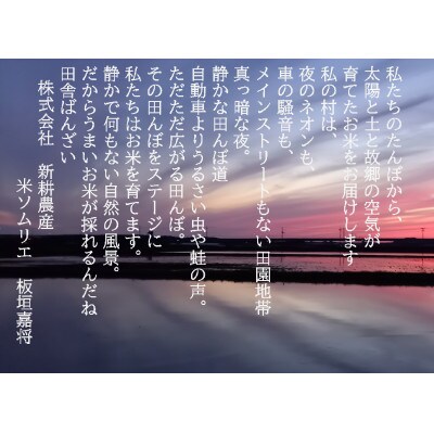 【毎月定期便】食味鑑定士いたがき謹製　新潟県岩船産特別栽培「新之助・白米5kg」　全3回