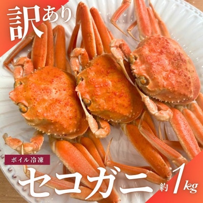 【数量・期間限定】【訳あり】新潟県村上市寝屋漁港産　セコガニ 約1kg(5～10尾入)C4088