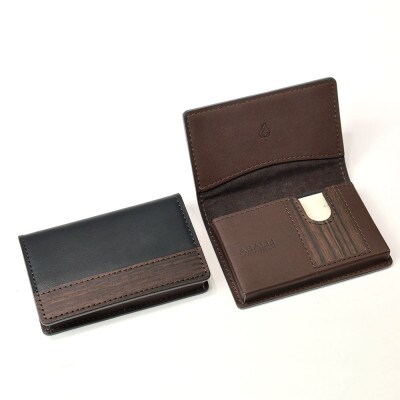 【こだわりの革アイテム】名刺ケース(ブラック)1087032  革製品 レザー 名刺入れ
