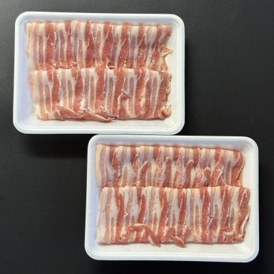 新潟県村上市産「岩船豚」　豚バラ肉スライス　600g(300g×2パック)1101002