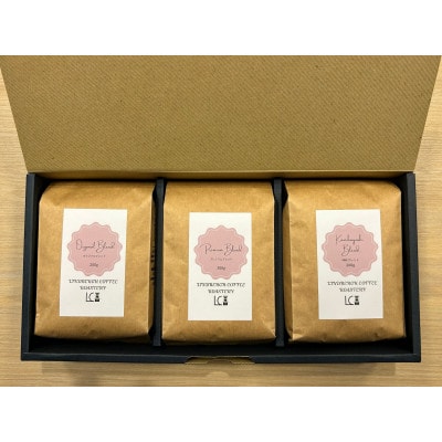 自家焙煎コーヒー豆【豆】LC1-1　こだわりのブレンドコーヒーセット200g×3種　1105001