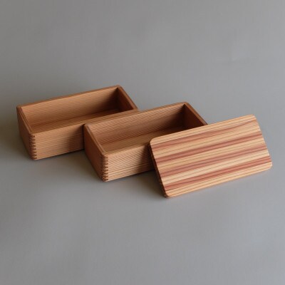 山武杉のお弁当箱　縞　小2段　640ml(320ml×2)