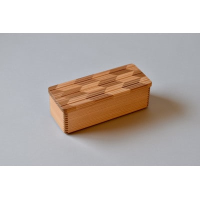 山武杉のお弁当箱　矢絣　スリム