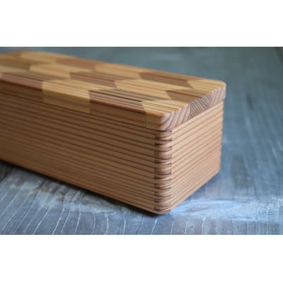 山武杉のお弁当箱　矢絣　スリム