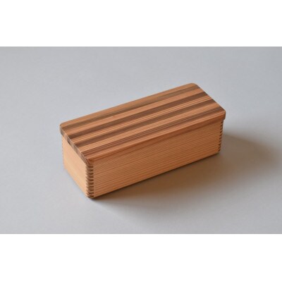 山武杉のお弁当箱　縞　スリム