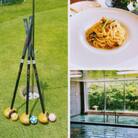 気軽にスポーツ体験、パークゴルフ場招待券&イタリアンレストラン・ランチ券&くつろぎの湯、入浴券