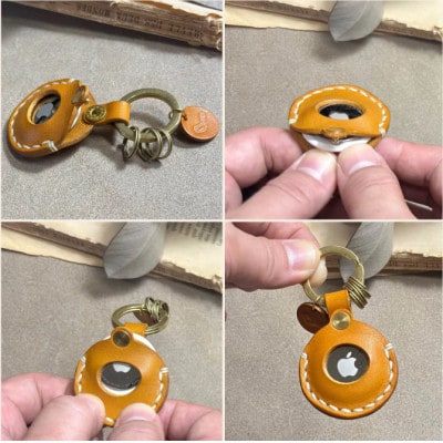 【one】[AirTag Keyring]エアタグキーリング　オールブラック