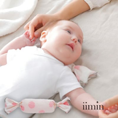 iimin(イイミン) ベビーピロー キャンディータイプ ドットピンク|09_mkr-090101l