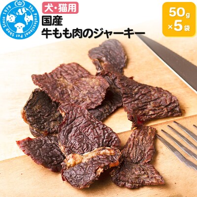 国産 牛もも肉のジャーキー 50g×5袋|09_chm-470501