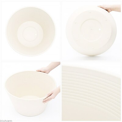 ラウンドプランター ホワイト 23L(直径44×高さ25cm) |09_chm-cn0101e