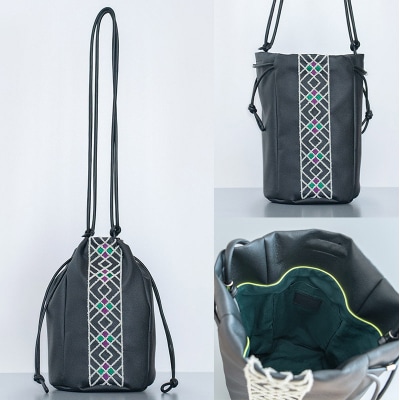 REDOW＜Upcycle bag＞cross M ブラック|09_dik-040101a