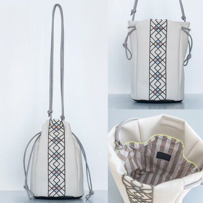 REDOW＜Upcycle bag＞cross M オフホワイト|09_dik-040101b