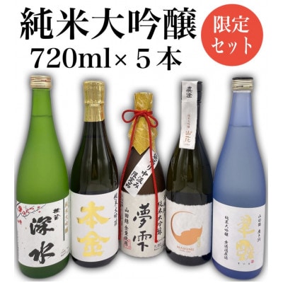 ふるさと納税限定!諏訪5蔵純米大吟醸セット 各720ml×1本(計5本)