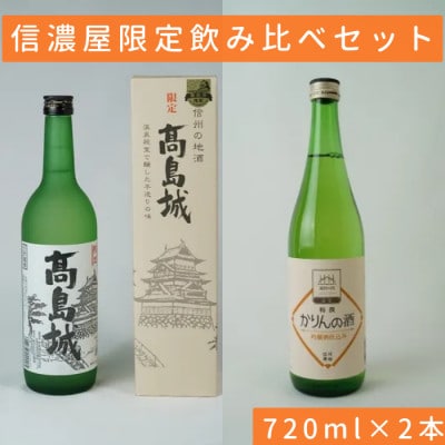 生貯蔵酒 高島城/特撰かりんの酒 信濃屋飲み比べセット[720ml×2本]