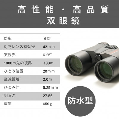 双眼鏡　8×42　1台