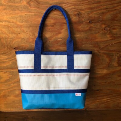 【SUWAプレミアム】トートバッグAタイプ　バイカラーブルー(L)(パイピングカラー:青)