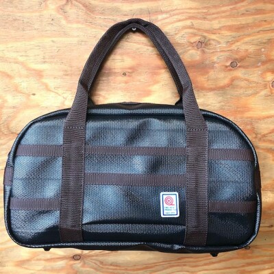 【SUWAプレミアム】ボストンバック　ブラック(M)(パイピングカラー:こげ茶)