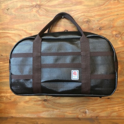 【SUWAプレミアム】ボストンバック　ブラック(L)(パイピングカラー:こげ茶)