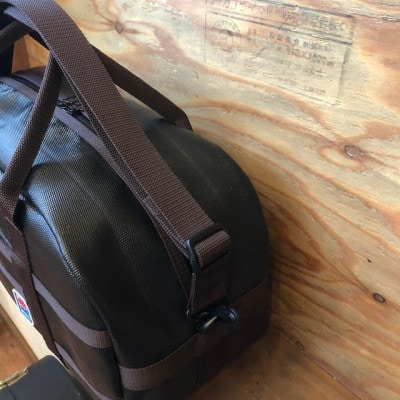 【SUWAプレミアム】ボストンバック　ブラック(L)(パイピングカラー:こげ茶)