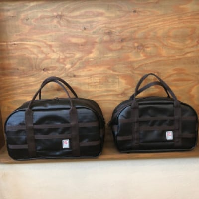 【SUWAプレミアム】ボストンバック　ブラック(L)(パイピングカラー:こげ茶)