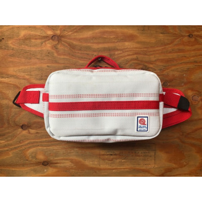 【SUWAプレミアム】ウエストバック　ホワイト(パイピングカラー:赤)