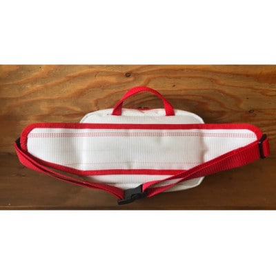 【SUWAプレミアム】ウエストバック　ホワイト(パイピングカラー:赤)