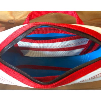 【SUWAプレミアム】ウエストバック　ホワイト(パイピングカラー:赤)