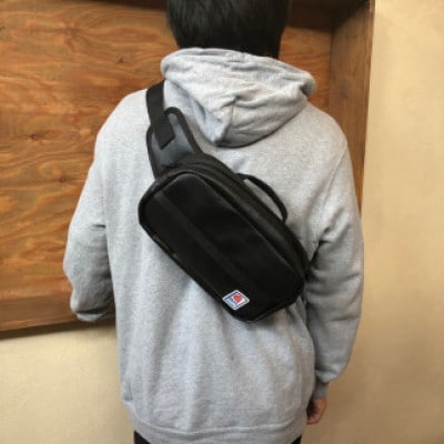 【SUWAプレミアム】ウエストバック　ブラック(パイピングカラー:黒)