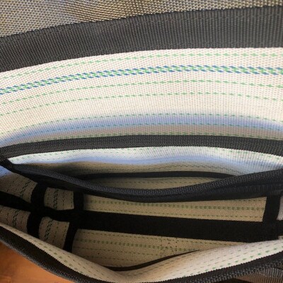 【SUWAプレミアム】ボディバッグ　ブラック(L)(パイピングカラー:黒)