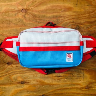 【SUWAプレミアム】ウエストバック　バイカラーブルー(パイピングカラー:赤)