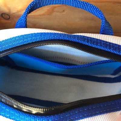 【SUWAプレミアム】ウエストバック　バイカラーブルー(パイピングカラー:青)