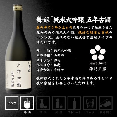【諏訪五蔵】 真澄 大吟醸 麗人 純米大吟醸 舞姫 純米大吟醸古酒 飲み比べ 720ml×3本