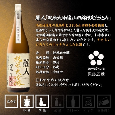【諏訪五蔵】 純米大吟醸 日本酒 飲み比べセット 1800ml×2本 真澄 麗人