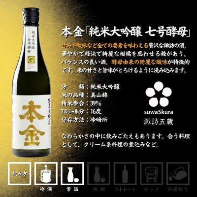 【諏訪五蔵】 純米大吟醸 日本酒 飲み比べセット 720ml×2本 真澄 本金