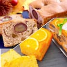 奈良県産小麦粉100%使用　しっとりパウンドケーキ2本セット【栗の渋皮煮とオレンジ】