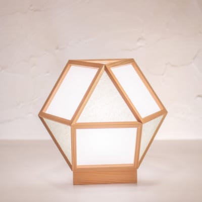 【国産杉】スタンドライト『的 mato』 白×銀鼠　A522-B